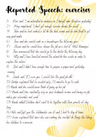 Vorschau - Arbeitsblätter - indirect speech, exercises reported speech - Seite 1