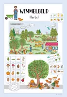 Vorschau - Stationenlernen - Wimmelbild Herbst mit Bildkarten - Deckblatt