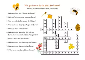 Vorschau - Arbeitsblätter - Honigbiene - Kreuzworträtsel | die Welt der Bienen - Seite 3