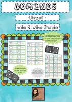 Vorschau - Spiele - Domino Uhrzeit- volle und halbe Stunde - Deckblatt