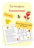 Vorschau - Arbeitsblätter - Honigbiene - Kreuzworträtsel | die Welt der Bienen - Deckblatt