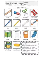 Vorschau - Arbeitsblätter - School things (3. Klasse): Picture dictionary / Bildwörterbuch - Seite 3