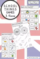 Vorschau - Spiele - School things (3. Klasse): Games / Spiele - Deckblatt