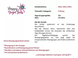 Vorschau - Arbeitsblätter - Happy Yoga Kids - Bewegungseinheit: Viele bunte Krabbelkäfer - Seite 1