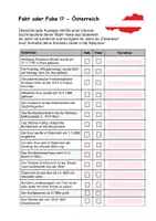 Vorschau - Arbeitsblätter - Fakt oder Fake: Österreich-Edition inkl. PDF! - Seite 1