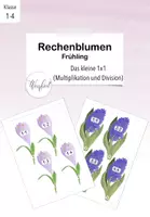 Vorschau - Stationenlernen - Rechenblumen Frühling (Kleines 1x1, Multiplikation und Division) - Deckblatt