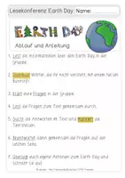 Vorschau - Arbeitsblätter - Lesekonferenz Earth Day | Kooperatives Lernen ab Klasse 4 | #TimeForClimateAction - Seite 1