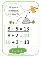Vorschau - Arbeitsblätter - Zehnerübergang: Rechentricks, ZR 20, Klasse 1, Mathematik Anfangsunterricht - Seite 3