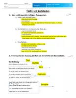Vorschau - Test - Lyrik: Test Ballade - Theorie, Aufbau, Inhaltsangabe - Seite 3