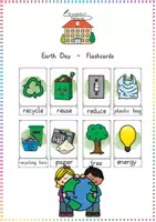Vorschau - Präsentationen/Tafelbilder - Environment / Earth Day: Flashcards - Englisch - Kl. 3/4 - Deckblatt