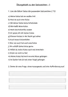 Vorschau - Arbeitsblätter - Satzzeichen Merkblatt Übungen Lernzielkontrolle - Deckblatt