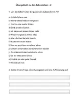 Vorschau - Arbeitsblätter - Satzzeichen Merkblatt Übungen Lernzielkontrolle - Seite 2