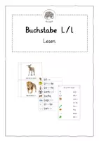 Vorschau - Arbeitsblätter - Buchstabe L/l - Lesen - Deckblatt