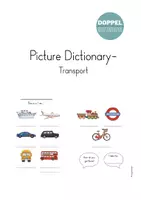 Vorschau - Arbeitsblätter - Picture Dictionary "Transport" - Bilderwörterbuch - Deckblatt