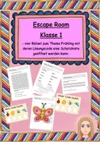 Vorschau - Arbeitsblätter - Escape Room Frühling Klasse 1, Rätsel - Deckblatt