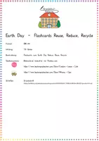 Vorschau - Präsentationen/Tafelbilder - Reuse, Reduce, Recycle / Earth Day: Flashcards - Englisch - Kl. 3/4 - Seite 1