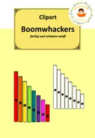 Vorschau - selbst erstellte Cliparts/Grafiken - Boomwhackers Clipart farbig und schwarz-weiß - Deckblatt