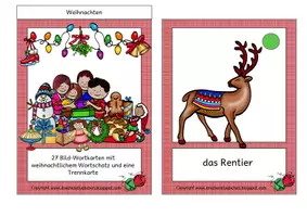 Vorschau - Bildkarten - Bildkarten: Weihnachten für den Deutsch als Fremdspracheunterricht - Seite 1