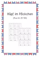 Vorschau - Fördermaterial/Inklusion - Hüpf im Päckchen - Plus im Zahlenraum 100 - Deckblatt