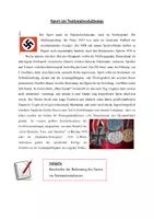 Vorschau - Arbeitsblätter - Sport im "Nationalsozialismus" - Deckblatt