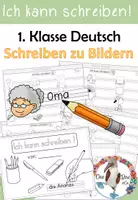 Vorschau - Arbeitsblätter - Erste Wörter lautgetreu schreiben - Schreiben mit Bildern Heft oder Arbeitsblätter - Deckblatt