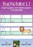Vorschau - Arbeitsblätter - Buchstabe L nachspuren + Merkspruch - Deckblatt