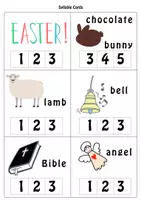 Vorschau - Bildkarten - EASTER Syllable Cards / OSTERN Silbenkarten - Seite 2
