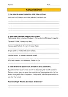 Vorschau - Arbeitsblätter - DEUTSCH: Bindewörter Übungsblatt (PDF) - Seite 1