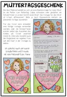 Vorschau - Mal- und Bastelvorlagen - MUTTERTAGSGESCHENK - Aufklapp-Brief (4-fach differnziert) - Seite 1