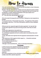 Vorschau - Arbeitsblätter - How to discuss, skill file, helpful phrases - Deckblatt