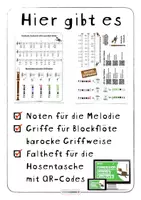 Vorschau - Arbeitsblätter - Kuckuck Kuckuck • Noten • Griffe Blockflöte barock • Faltheft • QR - Seite 2