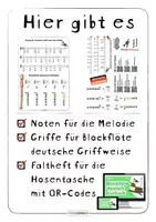 Vorschau - Arbeitsblätter - Kuckuck Kuckuck • Noten • Griffe Blockflöte deutsch • Faltheft • QR - Seite 2