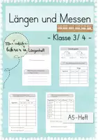 Vorschau - Stundenentwürfe - Längen und Messen (Meter - Zentimeter - Millimeter) Klasse 3 - Deckblatt