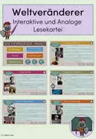 Vorschau - Text - Wachsendes Material Weltveränderer: Interaktive und analoge Lesekartei - Deckblatt