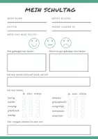 Vorschau - Mal- und Bastelvorlagen - Mein Schultag - Reflektieren und Feedback: Das Gefühlstagebuch für die Grundschule - Deckblatt