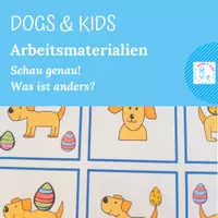 Vorschau - Arbeitsblätter - Schau genau! Was ist anders? Hundeostern - Deckblatt