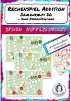 Vorschau - Spiele - Materialpaket 4 Mathespiele mit und ohne Zehnerübergang im Zahlenraum 20 - Seite 1