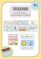 Vorschau - Präsentationen/Tafelbilder - Tafelkalender (Lernkalender) für die Grundschule - Deckblatt