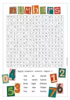 Vorschau - Arbeitsblätter - Numbers - Suchsel (Zahlen im Englischunterricht) - Deckblatt