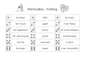 Vorschau - Arbeitsblätter - Würfelsätze - Frühling - Seite 3