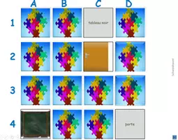 Vorschau - Spiele - "Merk es dir" Französisch Klassenraum salle de cours PowerPoint Spiel - Deckblatt