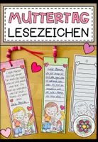 Vorschau - Arbeitsblätter - Muttertagsgeschenk - Lesezeichen (Bastelvorlage) - Deckblatt