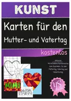Vorschau - Mal- und Bastelvorlagen - Kunst: Muttertag, Vatertag und Valentinstag - Deckblatt