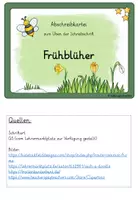 Vorschau - Arbeitsblätter - Frühblüher Abschreibkartei (zum Üben der Schreibschrift) - schwierig - Seite 1