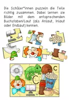 Vorschau - Spiele - Buchstaben Puzzle - A bis Z inklusive Eu, Ei uvm. für die 1.Klasse - Seite 1