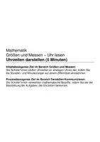 Vorschau - Arbeitsblätter - Uhrzeiten darstellen (5 Minuten) (Uhr lesen) - Seite 1