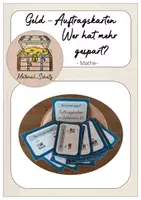 Vorschau - Lehrpläne/Lehrermaterial - Auftrageskarten Wer hat mehr gespart? (Geldbeträge vergleichen) - Deckblatt