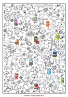 Vorschau - Mal- und Bastelvorlagen - Find, Color & Write | Summer "Chalkies" Edition - Seite 2