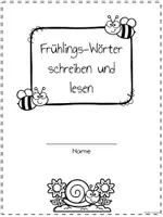 Vorschau - Arbeitsblätter - 🐝 Arbeitsheft I Frühlingswörter schreiben I ab Klasse 1 - Seite 1