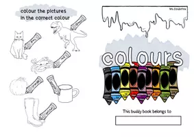 Vorschau - Arbeitsblätter - Colours | Mini-Vokabelheft | Wortschatz | Vokabelblatt - Seite 1